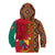 Cameroon National Day Kid Hoodie Cameroun Coat Of Arms Ankara Pattern - Wonder Print Shop