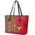 Cameroon National Day Leather Tote Bag Cameroun Coat Of Arms Ankara Pattern - Wonder Print Shop