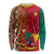 Cameroon National Day Long Sleeve Shirt Cameroun Coat Of Arms Ankara Pattern - Wonder Print Shop