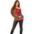 Cameroon National Day Off Shoulder Sweater Cameroun Coat Of Arms Ankara Pattern - Wonder Print Shop