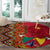 Cameroon National Day Round Carpet Cameroun Coat Of Arms Ankara Pattern