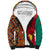 Cameroon National Day Sherpa Hoodie Cameroun Coat Of Arms Ankara Pattern - Wonder Print Shop