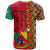 Cameroon National Day T Shirt Cameroun Coat Of Arms Ankara Pattern - Wonder Print Shop