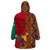 Cameroon National Day Wearable Blanket Hoodie Cameroun Coat Of Arms Ankara Pattern - Wonder Print Shop