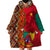 Cameroon National Day Wearable Blanket Hoodie Cameroun Coat Of Arms Ankara Pattern - Wonder Print Shop