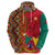 Cameroon National Day Zip Hoodie Cameroun Coat Of Arms Ankara Pattern - Wonder Print Shop