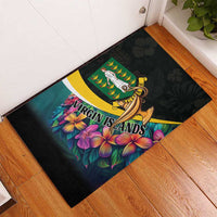 British Virgin Islands Tropical Rubber Doormat Curve Style