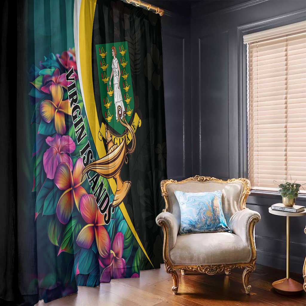 British Virgin Islands Tropical Window Curtain Curve Style