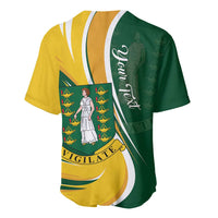 Personalised British Virgin Islands Baseball Jersey Vigilate Flag Color
