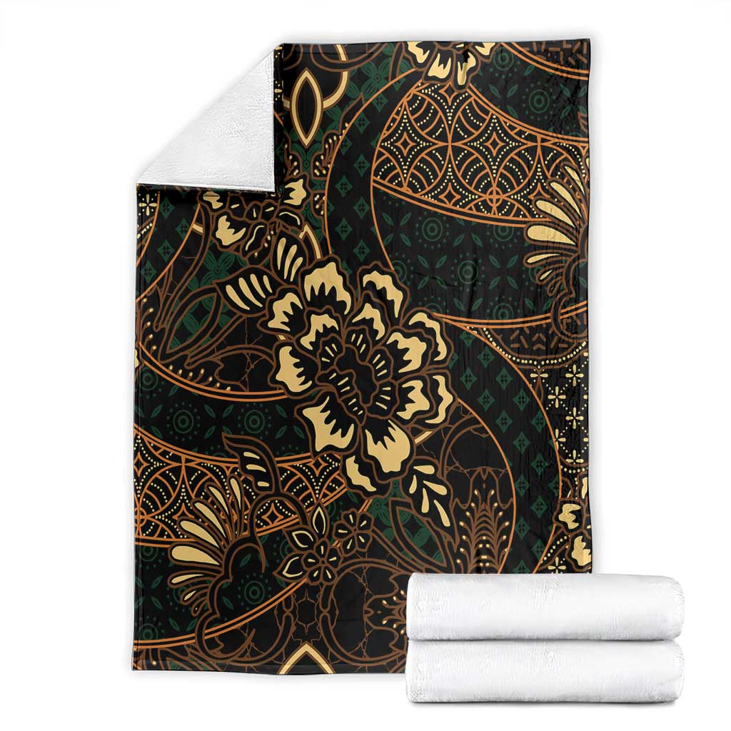 Indonesian Batik Pattern Vintage Brown Blanket