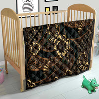 Indonesian Batik Pattern Vintage Brown Quilt