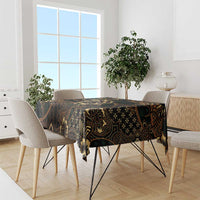 Indonesian Batik Pattern Vintage Brown Tablecloth