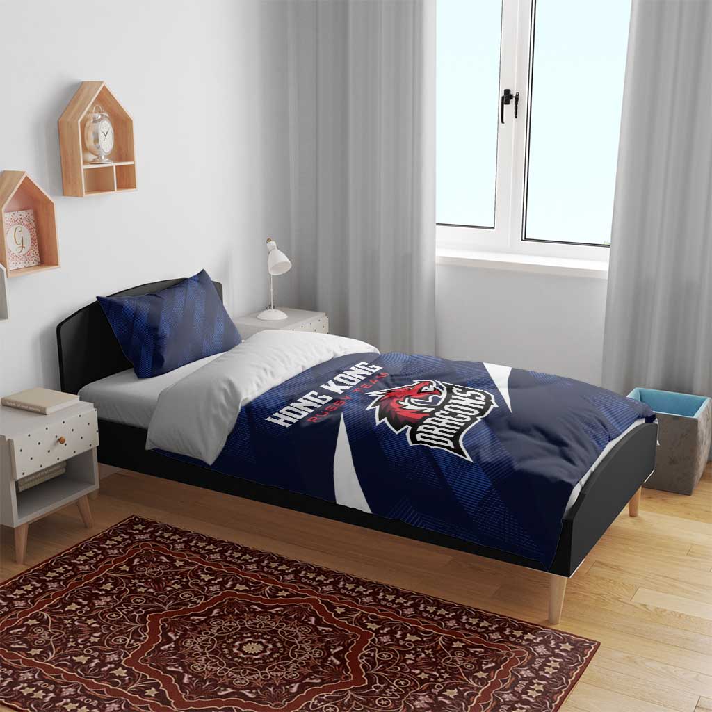 Hong Kong Rugby Bedding Set Dragons Go Champions