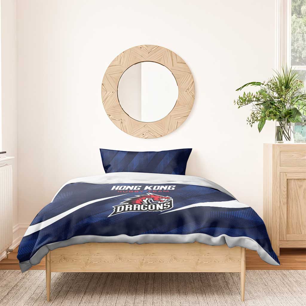 Hong Kong Rugby Bedding Set Dragons Go Champions
