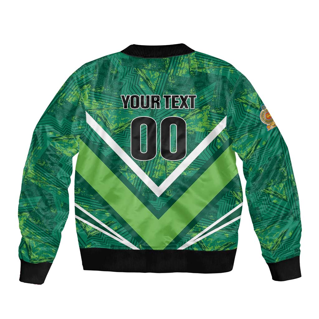 Custom Sri Lanka Rugby Bomber Jacket Tuskers Go Champions