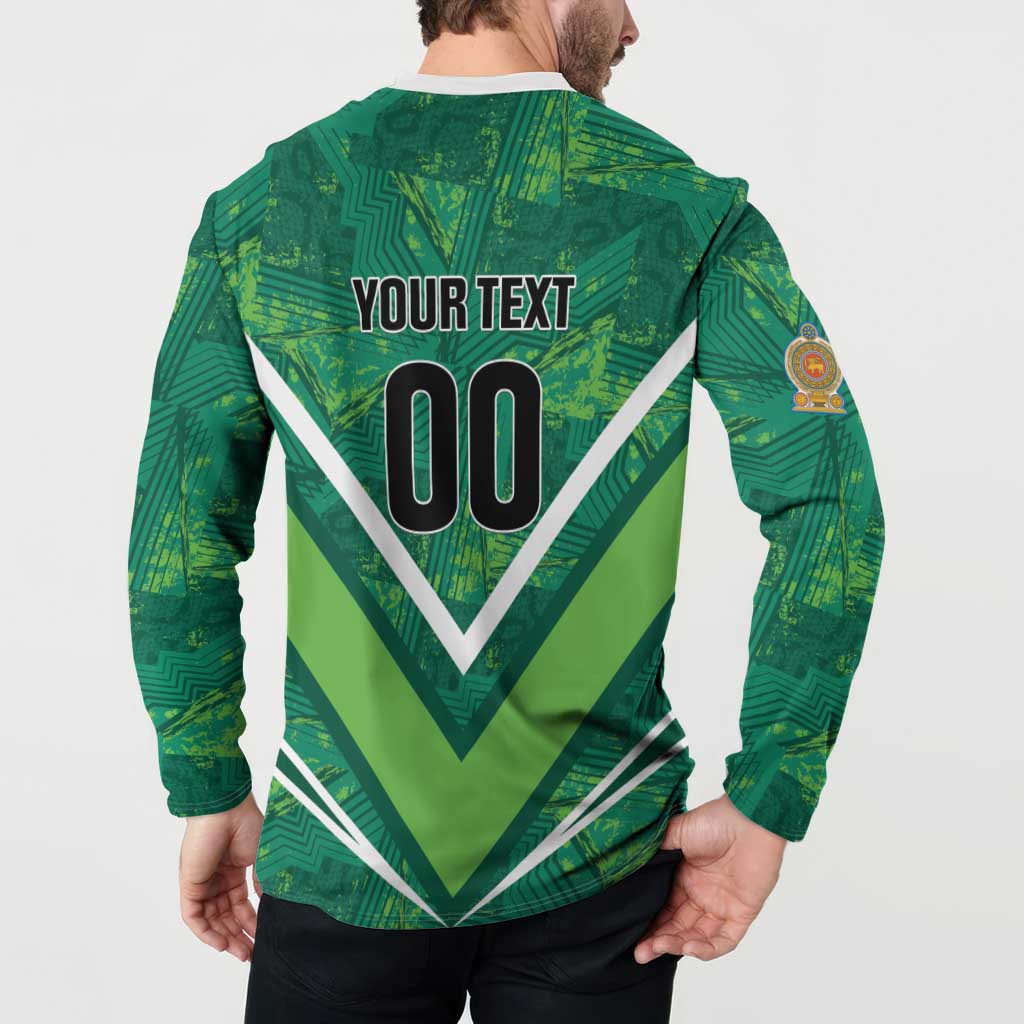 Custom Sri Lanka Rugby Button Sweatshirt Tuskers Go Champions