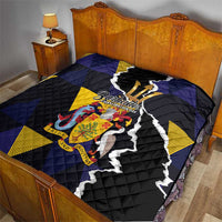 Barbados Emancipation Day Quilt Luxury Gold Trident - Wonder Print Shop