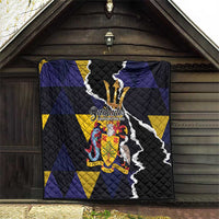 Barbados Emancipation Day Quilt Luxury Gold Trident - Wonder Print Shop