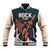 Rock and Roll Skull Guitar Baseball Jacket Welsh Dragon - Wonder Print Shop