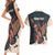 Rock and Roll Skull Guitar Couples Matching Short Sleeve Bodycon Dress and Hawaiian Shirt Welsh Dragon - Wonder Print Shop