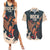 Rock and Roll Skull Guitar Couples Matching Summer Maxi Dress and Hawaiian Shirt Welsh Dragon - Wonder Print Shop