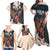 Rock and Roll Skull Guitar Family Matching Off Shoulder Maxi Dress and Hawaiian Shirt Welsh Dragon - Wonder Print Shop