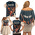 Rock and Roll Skull Guitar Family Matching Off Shoulder Short Dress and Hawaiian Shirt Welsh Dragon - Wonder Print Shop