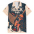 Rock and Roll Skull Guitar Family Matching Off Shoulder Short Dress and Hawaiian Shirt Welsh Dragon - Wonder Print Shop