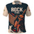 Rock and Roll Skull Guitar Polo Shirt Welsh Dragon - Wonder Print Shop