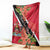 Trinidad and Tobago Blanket Scarlet Ibis With Chaconia Flower