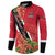 Trinidad and Tobago Button Sweatshirt Scarlet Ibis With Chaconia Flower - Wonder Print Shop