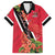 Trinidad and Tobago Family Matching Long Sleeve Bodycon Dress and Hawaiian Shirt Scarlet Ibis With Chaconia Flower - Wonder Print Shop