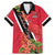 Trinidad and Tobago Family Matching Mermaid Dress and Hawaiian Shirt Scarlet Ibis With Chaconia Flower - Wonder Print Shop