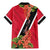 Trinidad and Tobago Family Matching Mermaid Dress and Hawaiian Shirt Scarlet Ibis With Chaconia Flower - Wonder Print Shop