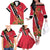 Trinidad and Tobago Family Matching Off The Shoulder Long Sleeve Dress and Hawaiian Shirt Scarlet Ibis With Chaconia Flower - Wonder Print Shop