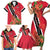 Trinidad and Tobago Family Matching Short Sleeve Bodycon Dress and Hawaiian Shirt Scarlet Ibis With Chaconia Flower - Wonder Print Shop