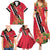 Trinidad and Tobago Family Matching Summer Maxi Dress and Hawaiian Shirt Scarlet Ibis With Chaconia Flower - Wonder Print Shop