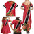 Trinidad and Tobago Family Matching Summer Maxi Dress and Hawaiian Shirt Scarlet Ibis With Chaconia Flower - Wonder Print Shop