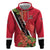 Trinidad and Tobago Hoodie Scarlet Ibis With Chaconia Flower - Wonder Print Shop