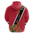 Trinidad and Tobago Hoodie Scarlet Ibis With Chaconia Flower - Wonder Print Shop