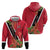 Trinidad and Tobago Hoodie Scarlet Ibis With Chaconia Flower - Wonder Print Shop