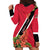 Trinidad and Tobago Hoodie Dress Scarlet Ibis With Chaconia Flower - Wonder Print Shop