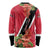 Trinidad and Tobago Long Sleeve Shirt Scarlet Ibis With Chaconia Flower - Wonder Print Shop