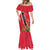 Trinidad and Tobago Mermaid Dress Scarlet Ibis With Chaconia Flower - Wonder Print Shop