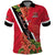 Trinidad and Tobago Polo Shirt Scarlet Ibis With Chaconia Flower - Wonder Print Shop