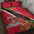 Trinidad and Tobago Quilt Bed Set Scarlet Ibis With Chaconia Flower - Wonder Print Shop