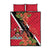 Trinidad and Tobago Quilt Bed Set Scarlet Ibis With Chaconia Flower - Wonder Print Shop