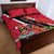 Trinidad and Tobago Quilt Bed Set Scarlet Ibis With Chaconia Flower - Wonder Print Shop