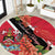 Trinidad and Tobago Round Carpet Scarlet Ibis With Chaconia Flower