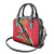 Trinidad and Tobago Shoulder Handbag Scarlet Ibis With Chaconia Flower